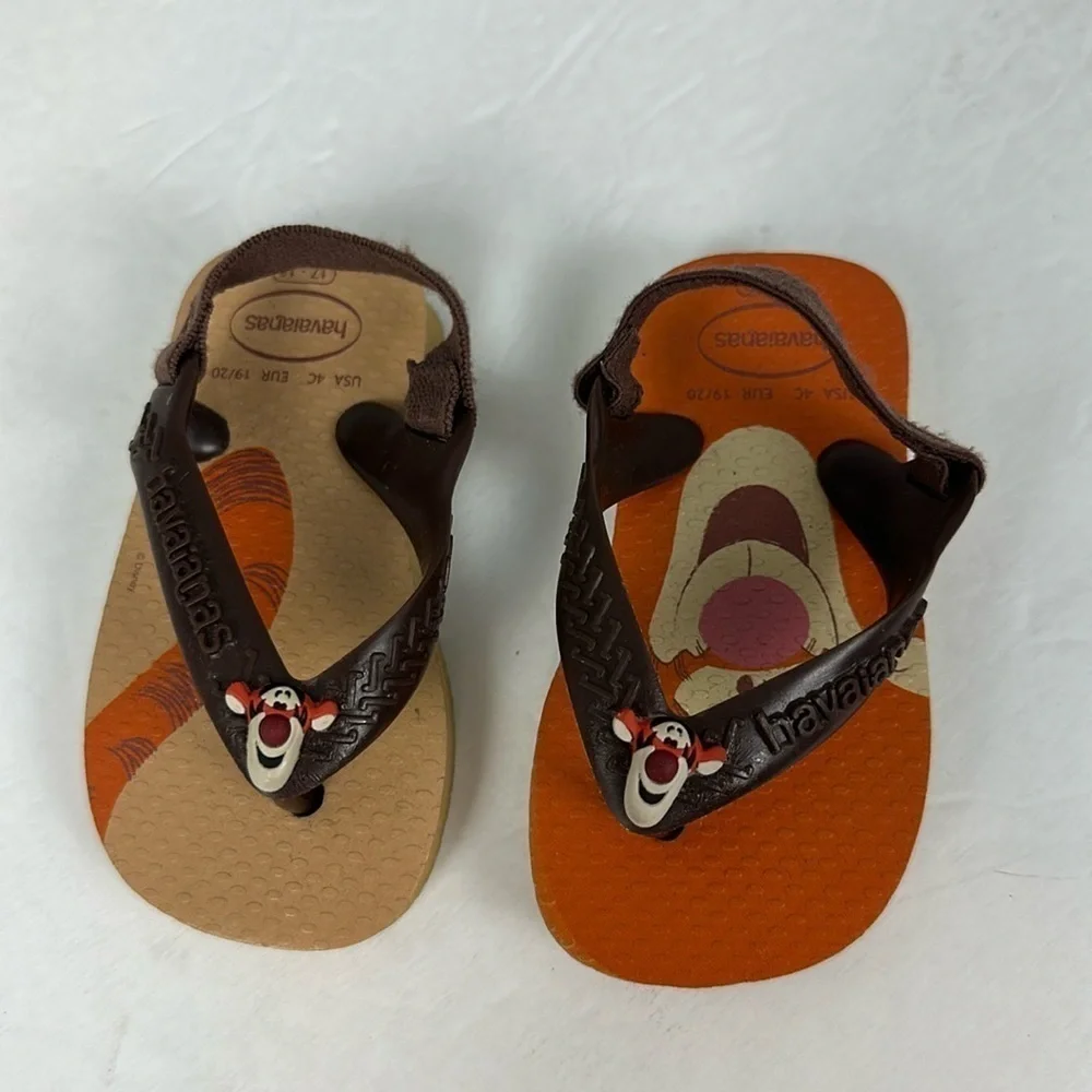 Havaianas Baby Disney Tigger Sandals Sz 4
